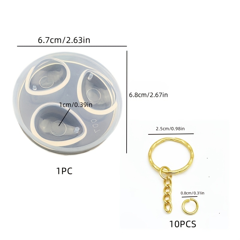 2 Stück Silikonformen Für Schlüsselanhänger – Shaker-Formen Für DIY-Harzschmuck