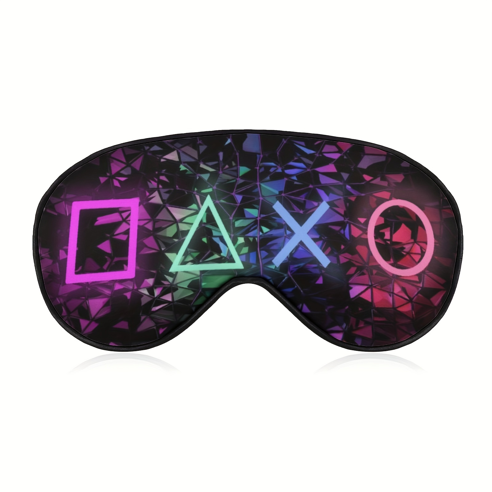 

Cartoon Patterned Sleep Eye Mask For Gaming - Soft Lightweight Mask For Men And Women, Polyester Material, Pull-on Closure, No Electricity Or Battery Needed