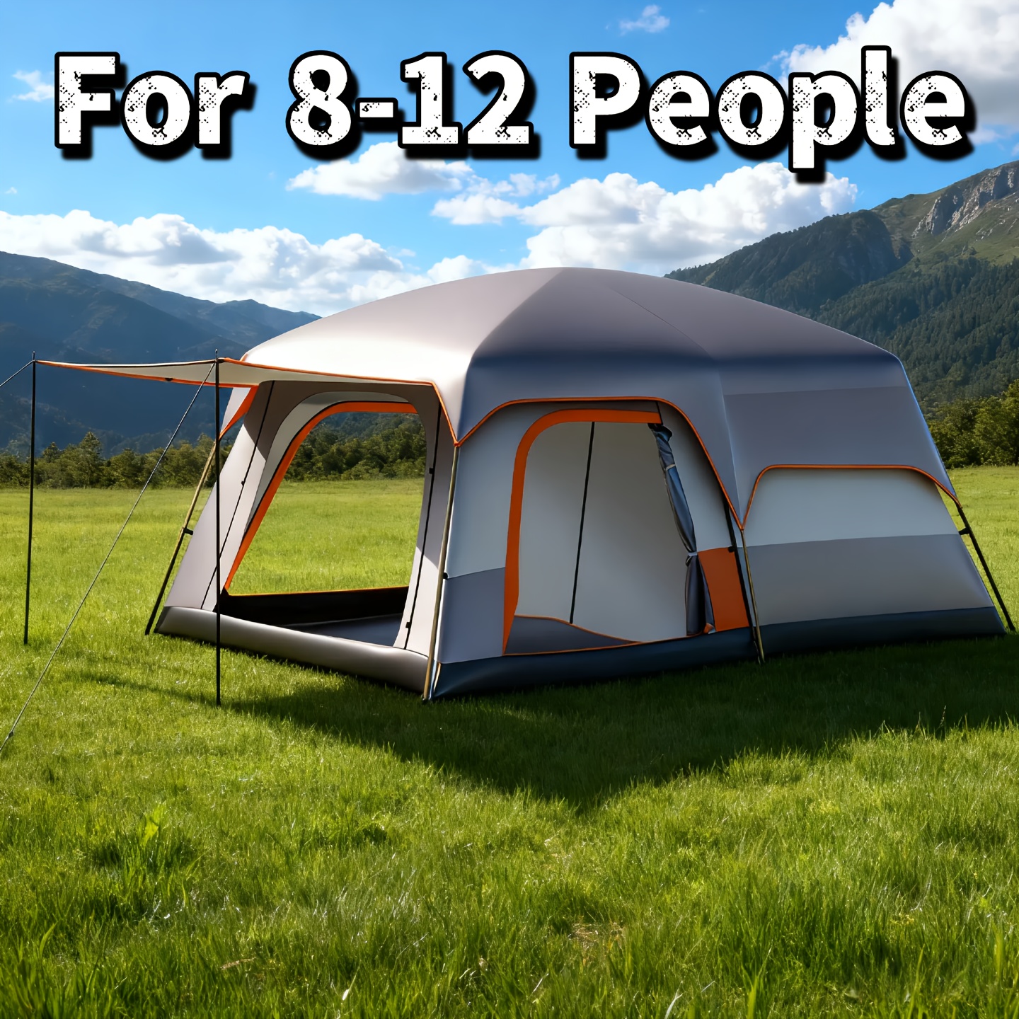 Outdoor Tents, 8-12 Person Family Tents, Suitable For Hiking, Traveling And Camping