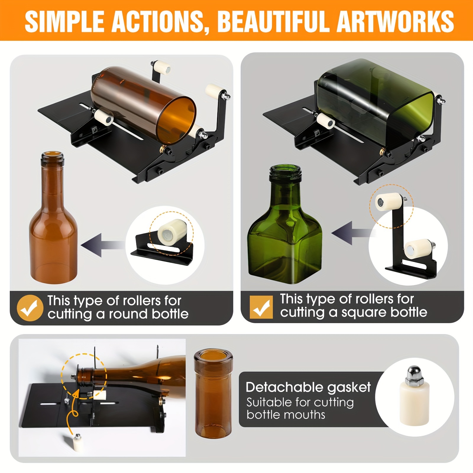 glass   tool universal cutting for square and round bottles 2