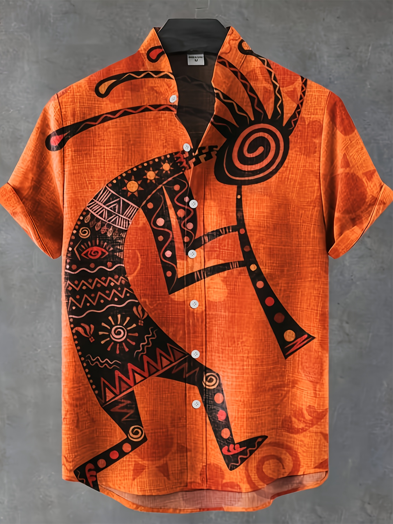 camisa masculina retro de com estampa tribal Temu Brazil