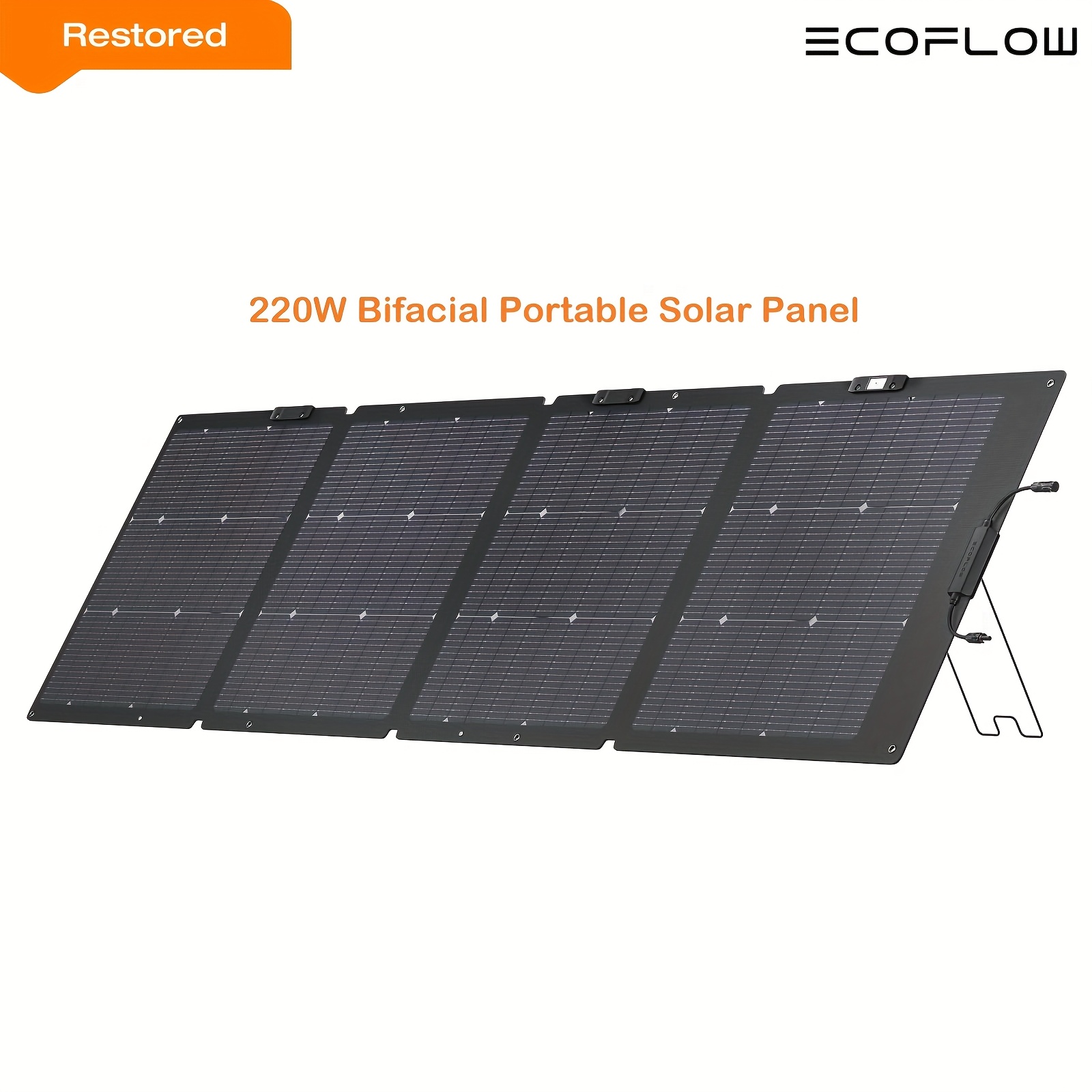 EcoFlow 220W Bifacial Solar Panel Kit for Generators | Refurbished