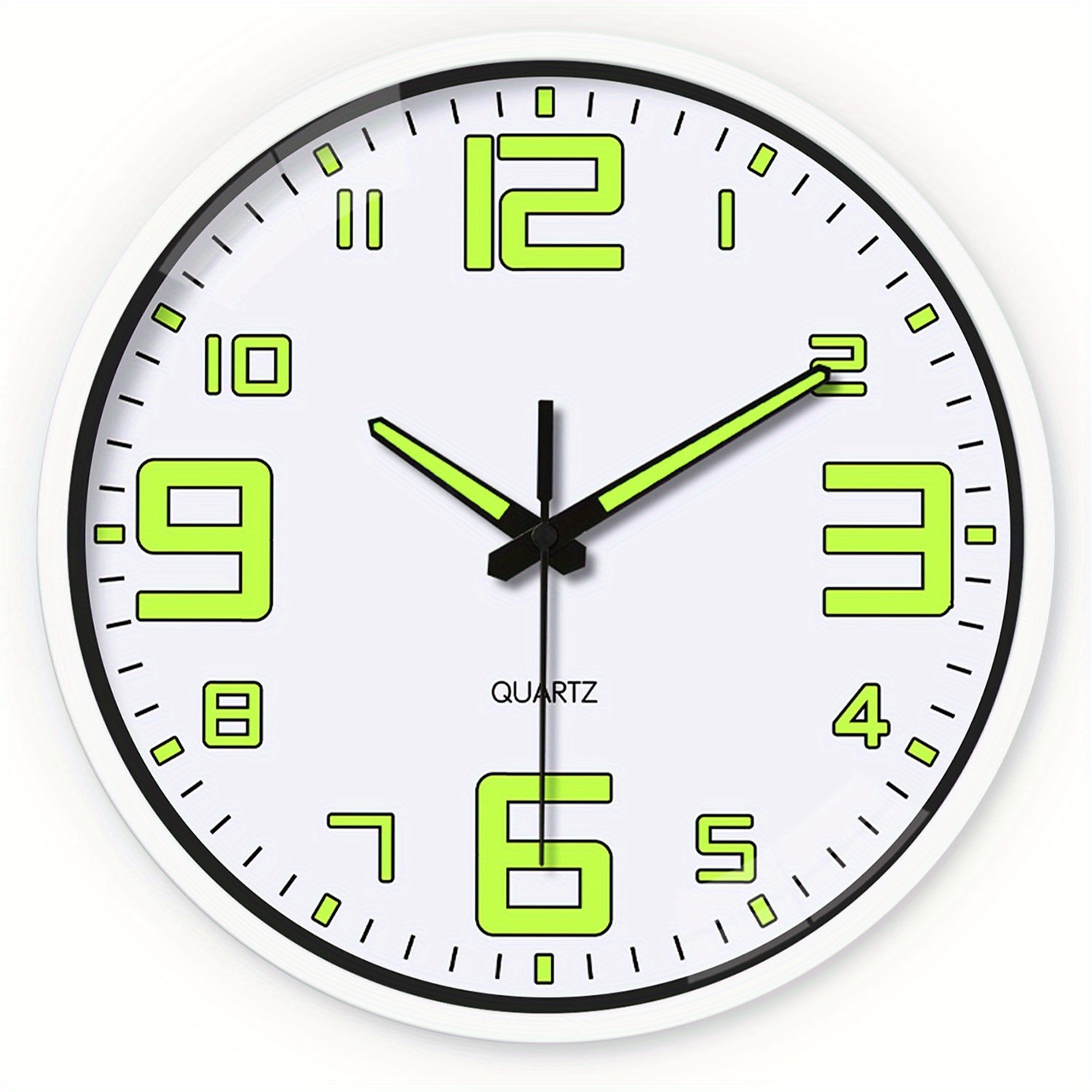 TEMU Constantplanet -in-the-dark Wall Clock, Silent Battery Operated Luminous Clock, High- Glass Mirror, Decorative Clock For Kitchen/living
