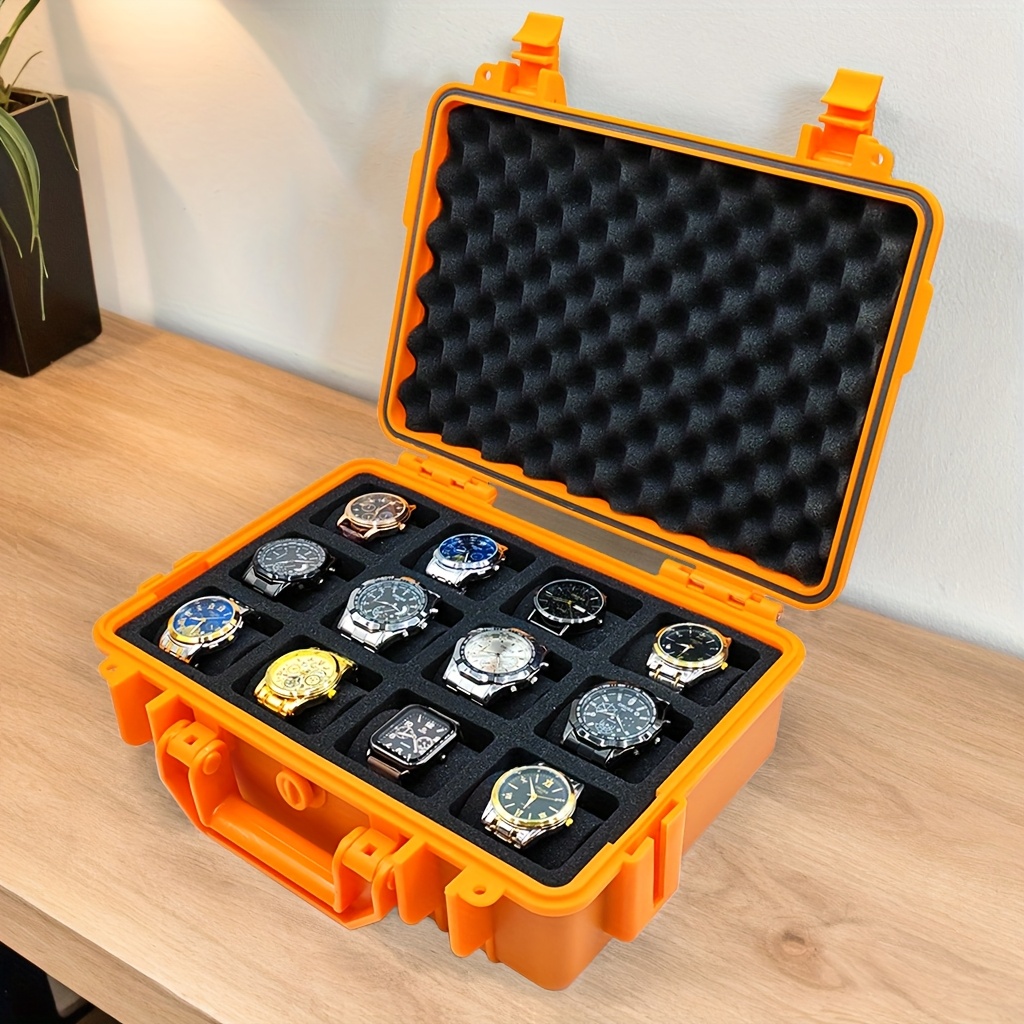 1  and jewelry storage box portable case made of high quality pp abs material protective case waterproof and dustproof pressure resistant and drop resistant designed with 4 12 20 slots essential for organizing watches and jewelry suitable for home storage outdoor travel   business trips and self driving tours a   for valentines day and christmas gifts Product details 4