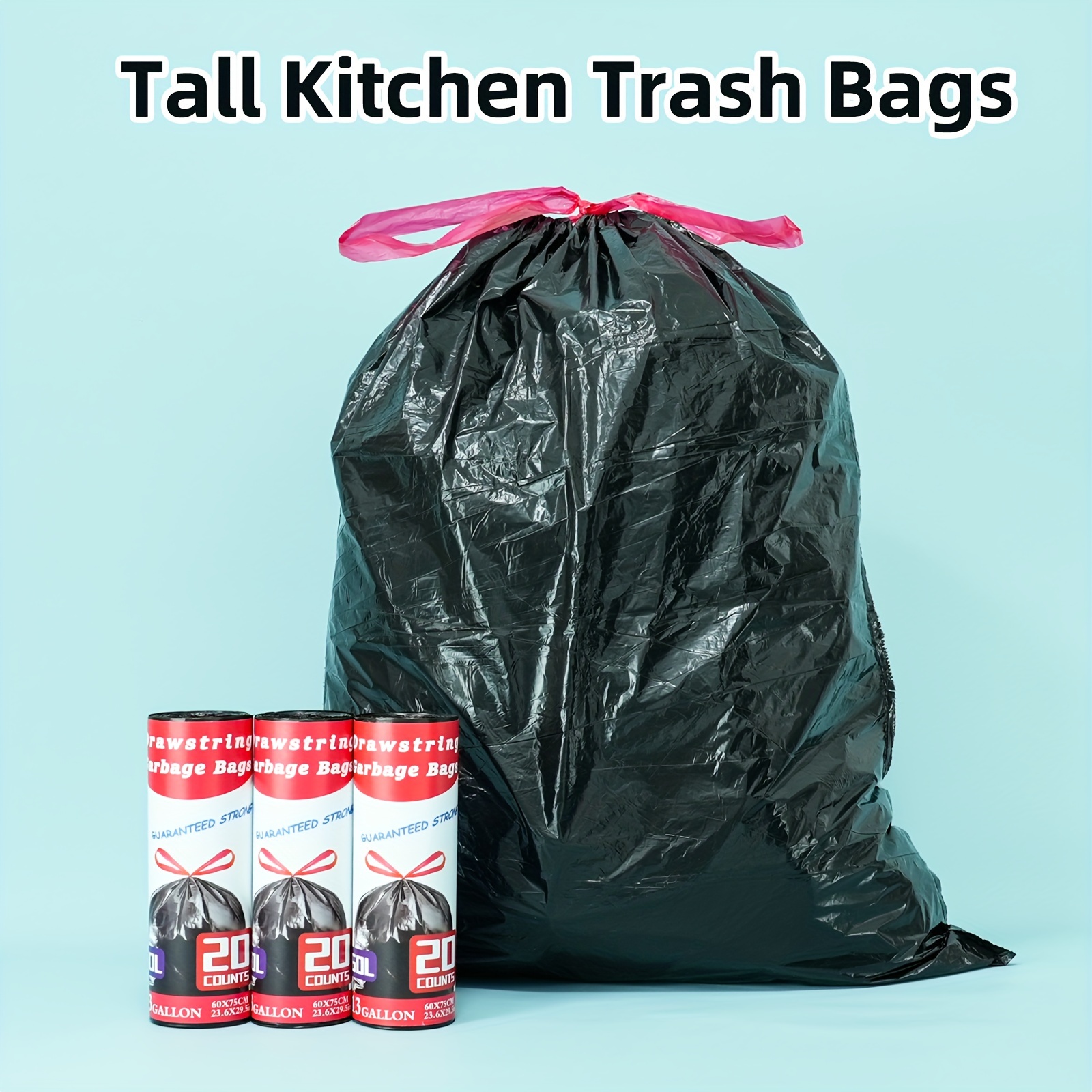 Black tall kitchen 2024 trash bags