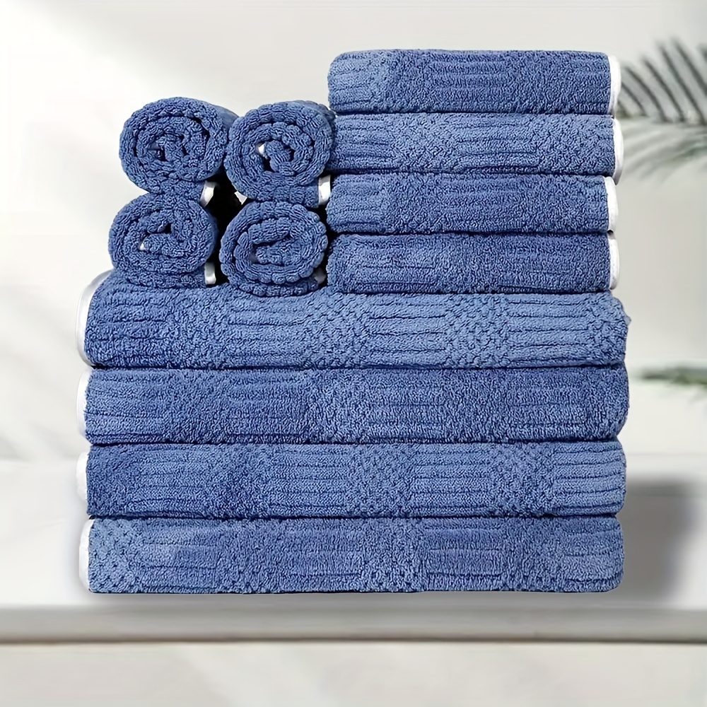 

12pcs Premium Towel Set, 4 Washcloths & 4 Hand Towels & 4 Bath Towels, Absorbent & Quick-drying Face Towel, Super & Soft & Thickened Bathing Towel, For Home Bathroom, Ideal Bathroom Supplies