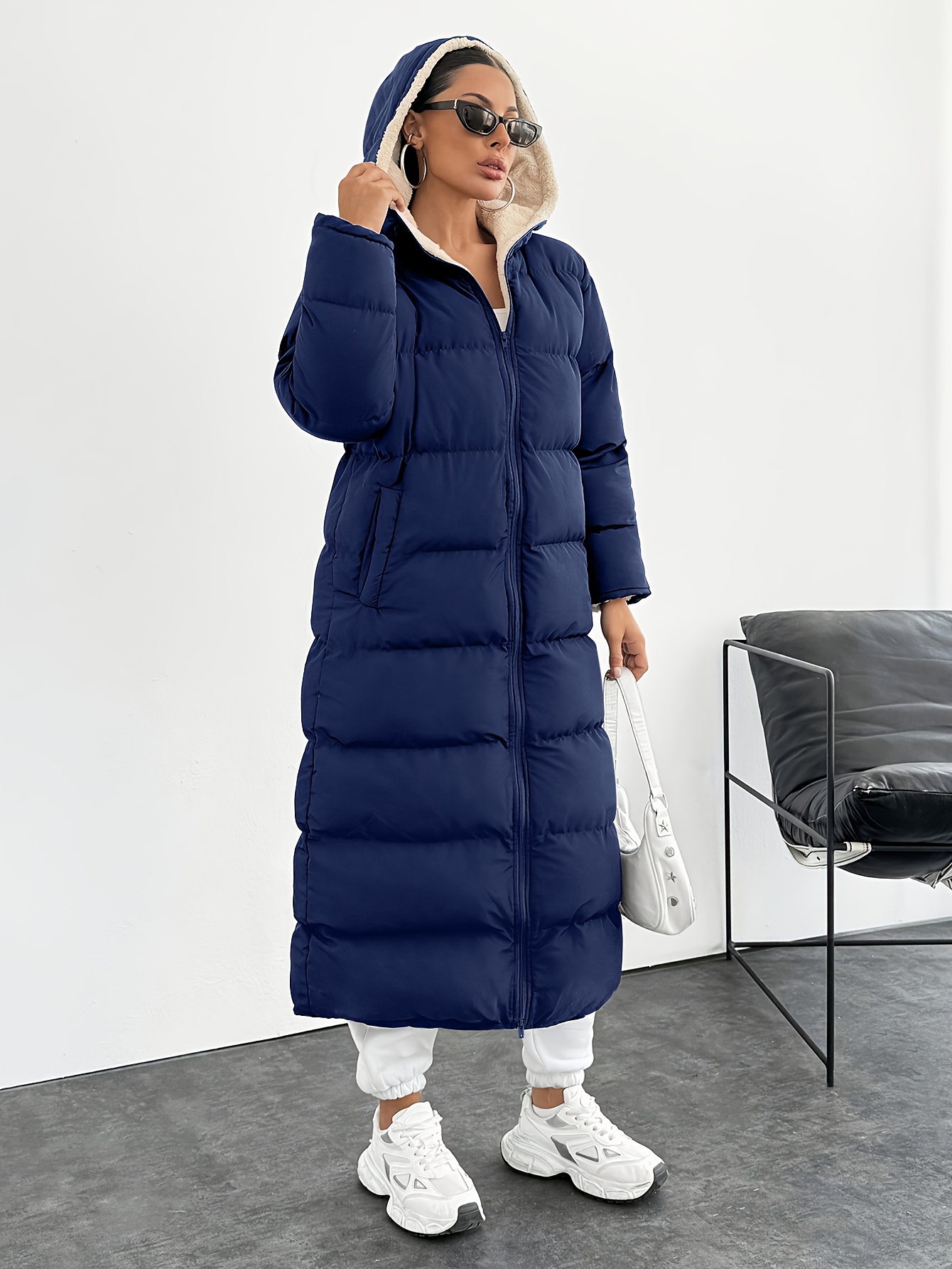 Navy Blue Puffer Jacket Outfit Navy Winter Coat Women Women's