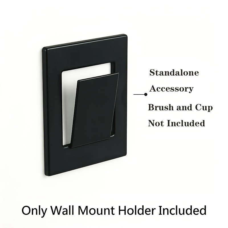 TEMU Wall-mounted Ergonomic Toilet Brush Holder, Mount With Included Double-sided Tape, Space-saving 3d Printed Accessory For Bathroom And Kitchen,
