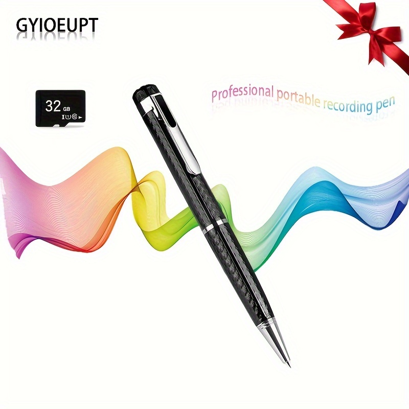 

Gyioeupt Professional Portable Pen - 32gb Audio Recording Device For Lectures And Meetings, Compatible With Laptop, Rechargeable Lithium Polymer Battery With 3.5mm Jack