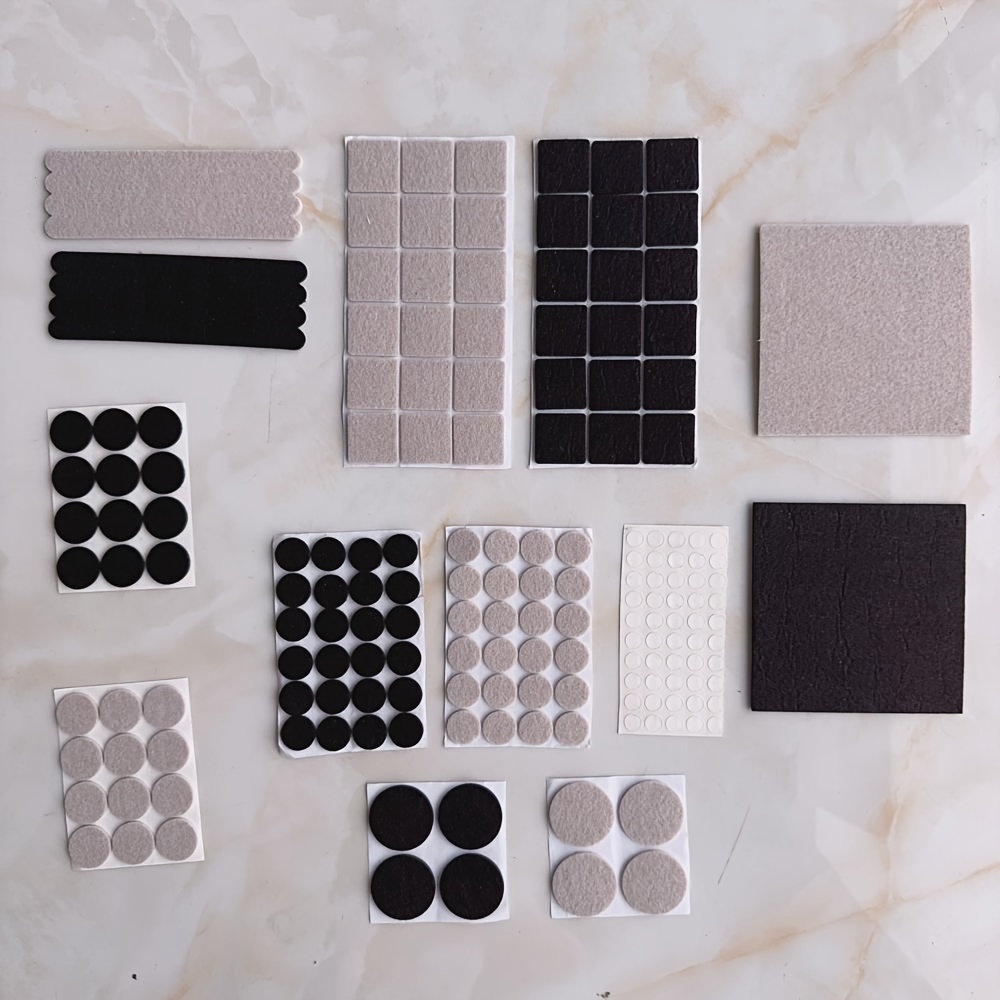 Image of 176pcs Assorted Sizes Felt Furniture Pads, Non-slip Furniture Mats For Tables, Chairs, And Legs, Suitable For All Types Of Furniture Feet