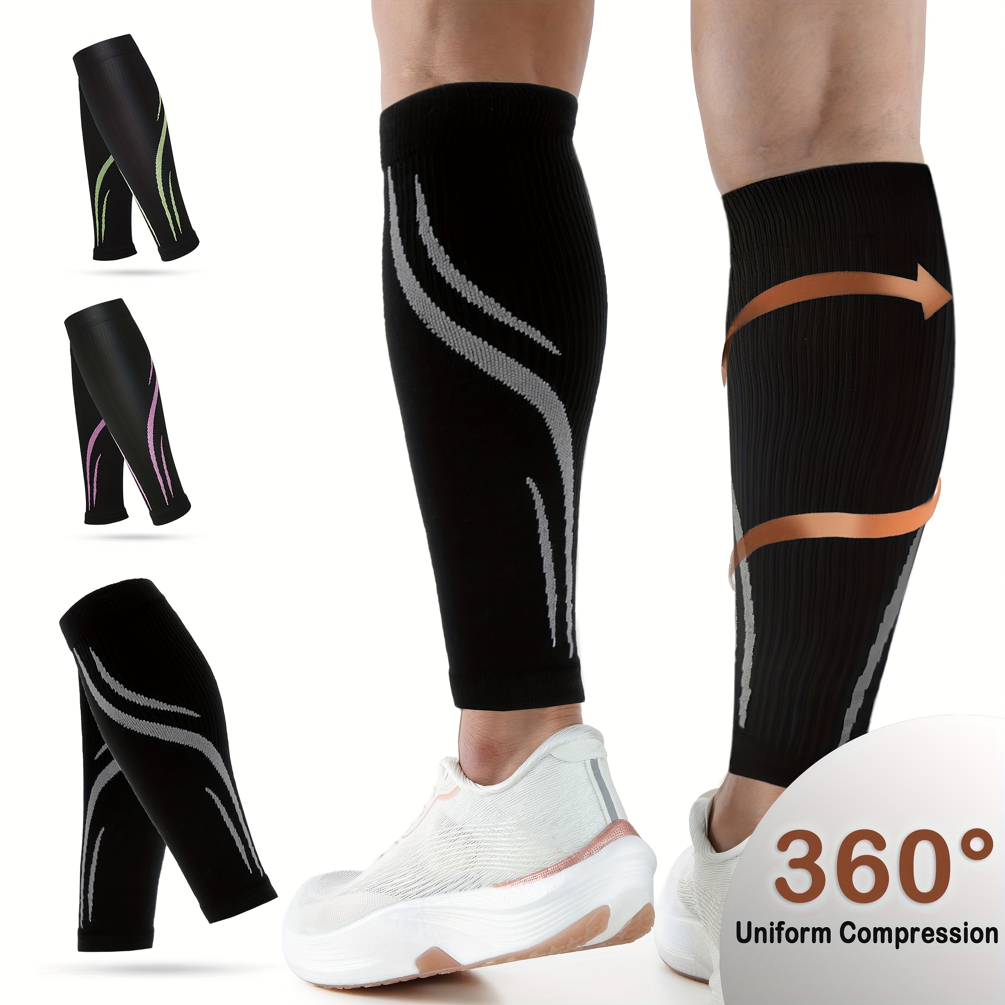 Image of Calf Compression Sleeves For Women And Men, Breathable Compression Shin Sleeve, Premium Leg Sleeve Brace, Footless Compression Socks Support For Running And Shin Splints
