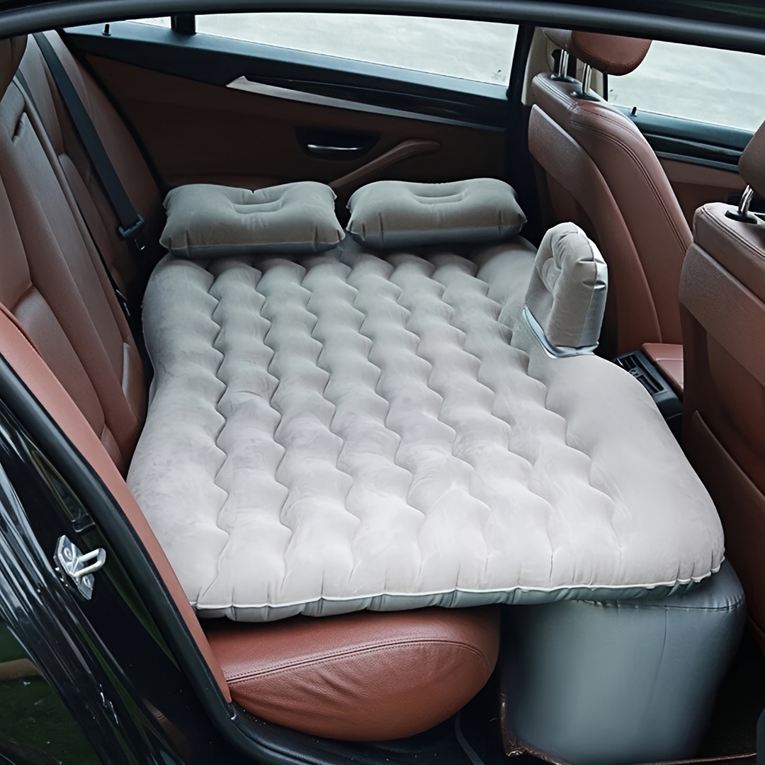 item picture 1pc inflatable mattress car back seat mattress with pillow outdoor camping sleeping pad for rv travel