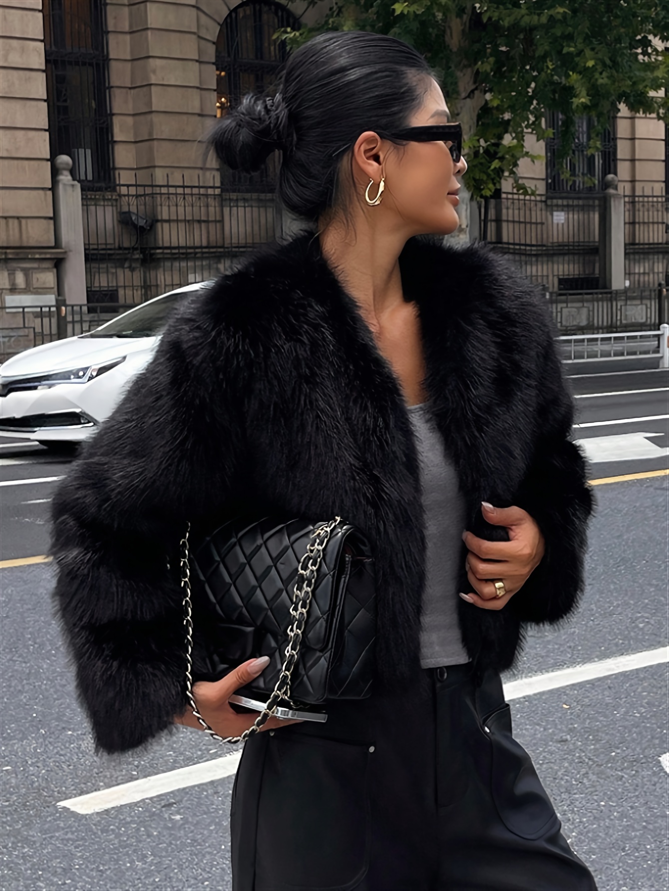 Black Coat Womens Fall Winter Long
