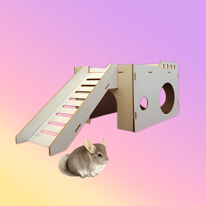 Large-Sized Wooden Pet Castle for Small Pets