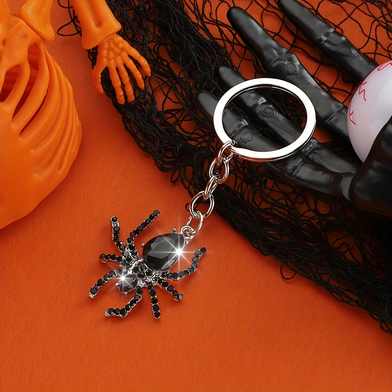 1 kos Pajek Obesek za Ključe - Gotski Halloween Dodatek, Oblika Pajača z Verižnim Konektorjem - Vsakdanji ali Kostumski Dodatek za Moške in