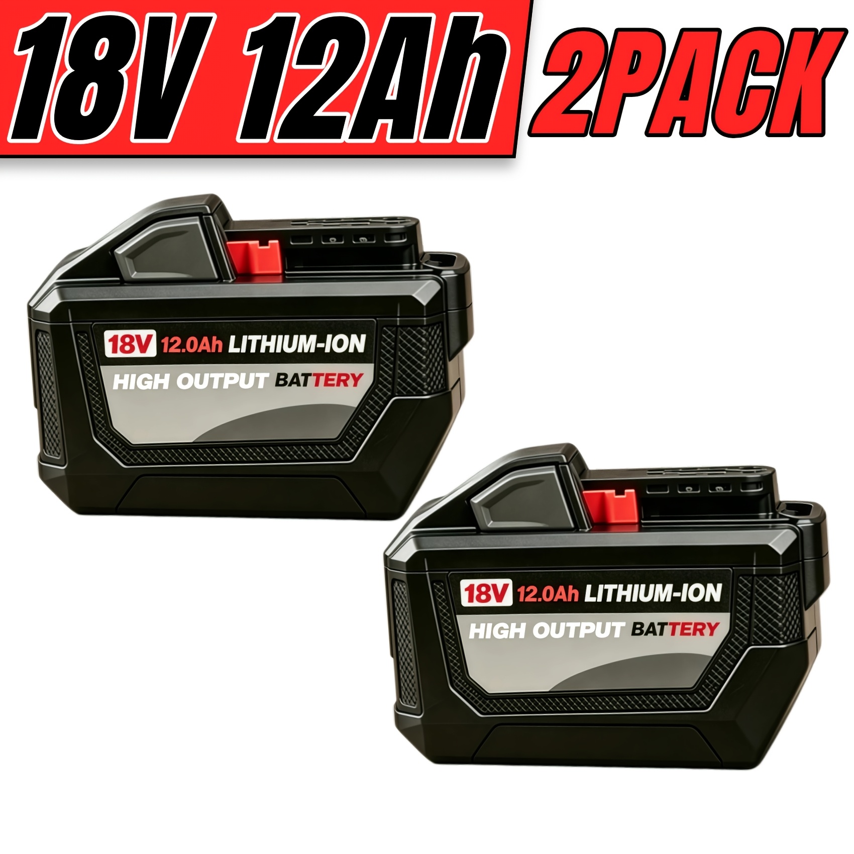 TEMU Lot de 1/2/3 batteries de remplacement Fo 18V 12.0AH, batterie lithium 18V XC pour outils électroportatifs fil 48-11-1852 48-11-1850 48-11-1862