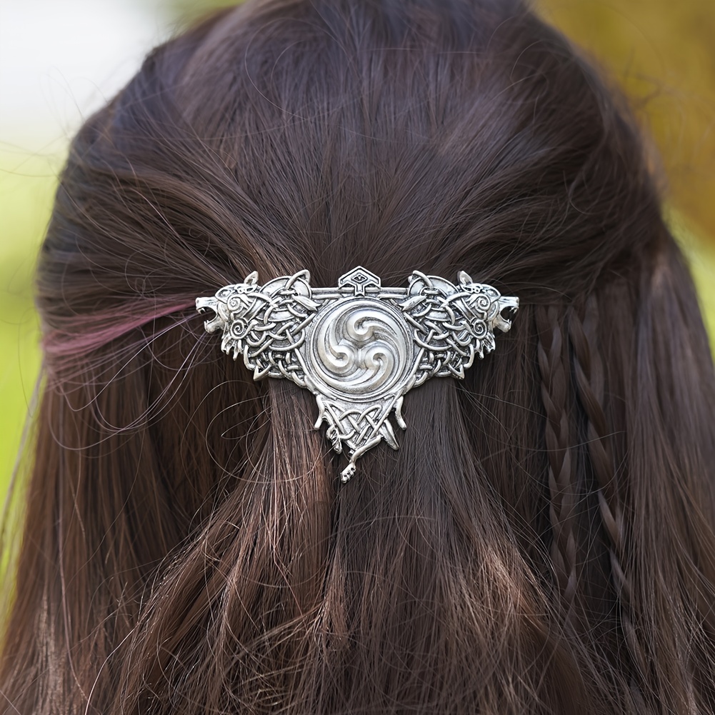 vintage viking hairpin viking wolf hair clip pagan hair Temu