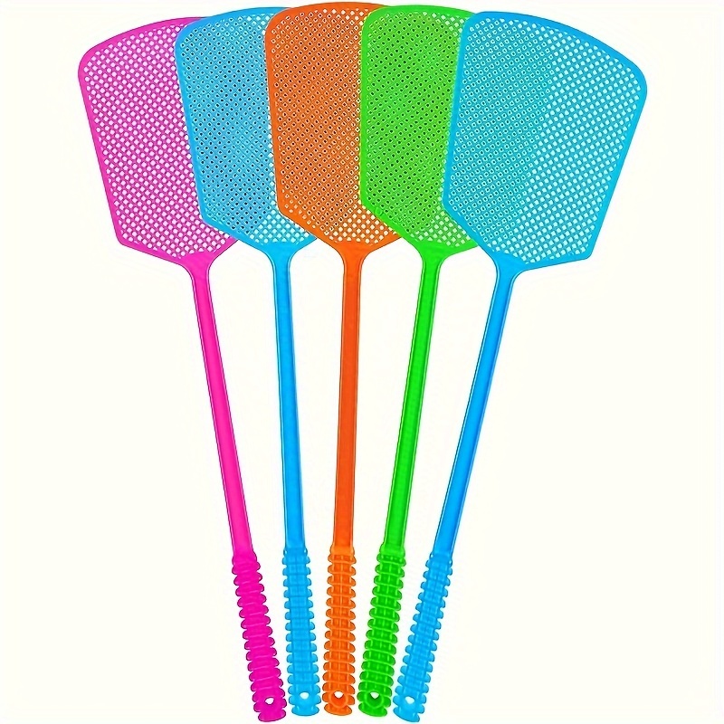 

5pcs Heavy-duty Manual Fly Swatters - Large Insect Nets, No Power Needed, With Ergonomic Handles For Indoor & Outdoor Use