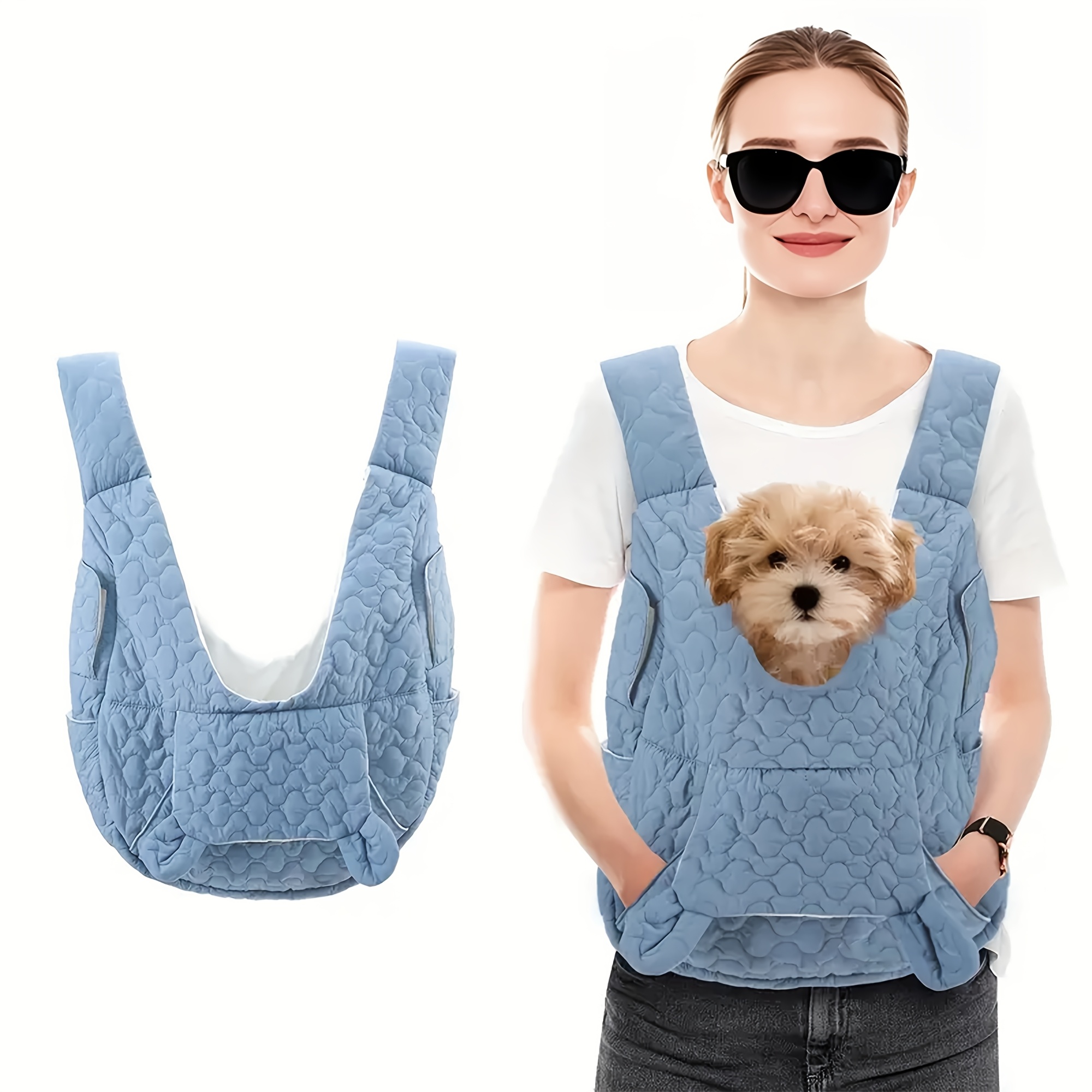 E-shop Tragbarer Haustier-Rucksack, bequeme und atmungsaktive Haustiertasche, Outdoor-Reiserucksack für Katzen/Hunde, geeignet für mittelgroße bis