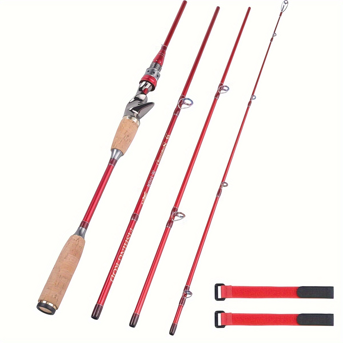 Sougayilang Red Carbon Fiber Fishing Rod Portable Fishing - Temu