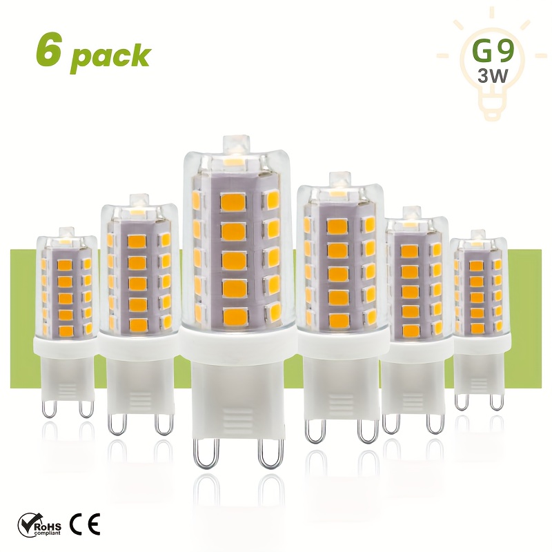 item picture 6 12pcs   bulbs 3w 32pcs led chips 2700k 4000k 6000k warm white to daylight 430   t4 g9 3w replacement for 40 watts halogen 360 beam angle ac 220     g9 ceramic bi pin base light bulbs for crystal chandelier lighting