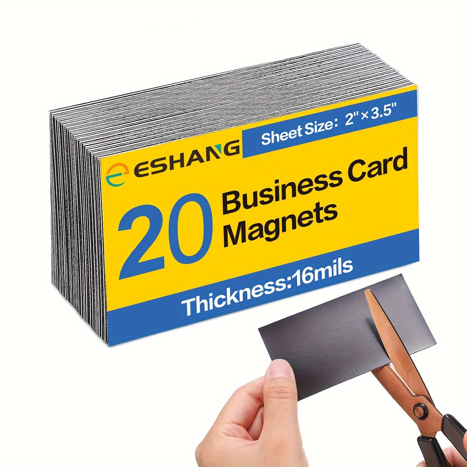 

20 Sheets Self-adhesive Magnetic Business Cards, Peel And Stick Magnet Stickers