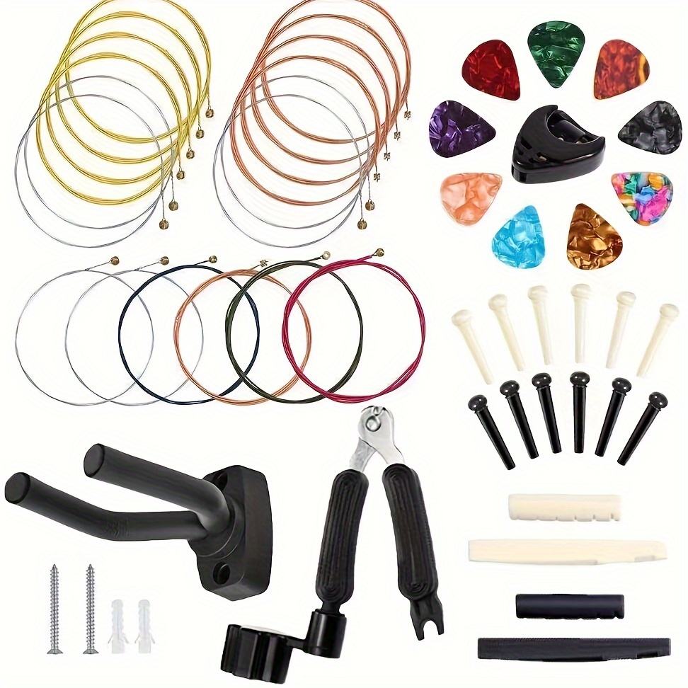 Guitar Accessories Set Capo Tuner Picks Strings Perfect Temu