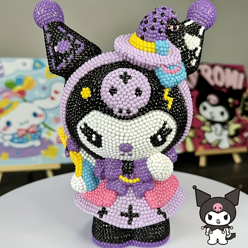 

Sanrio Official Kuromi Diamond Painting Kit - Pvc Figurine - Diy Craft Set With Beads & Accessories, Diamond Art Kits