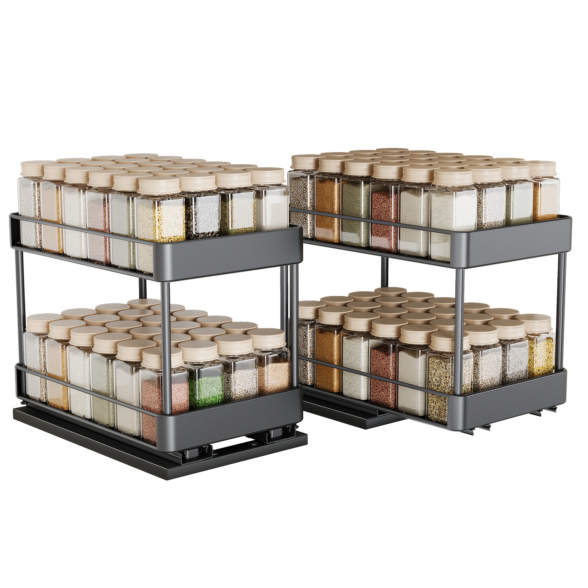 4/6/8 kraftig järn kryddhylla med dubbelrälsystem stor - Temu Sweden