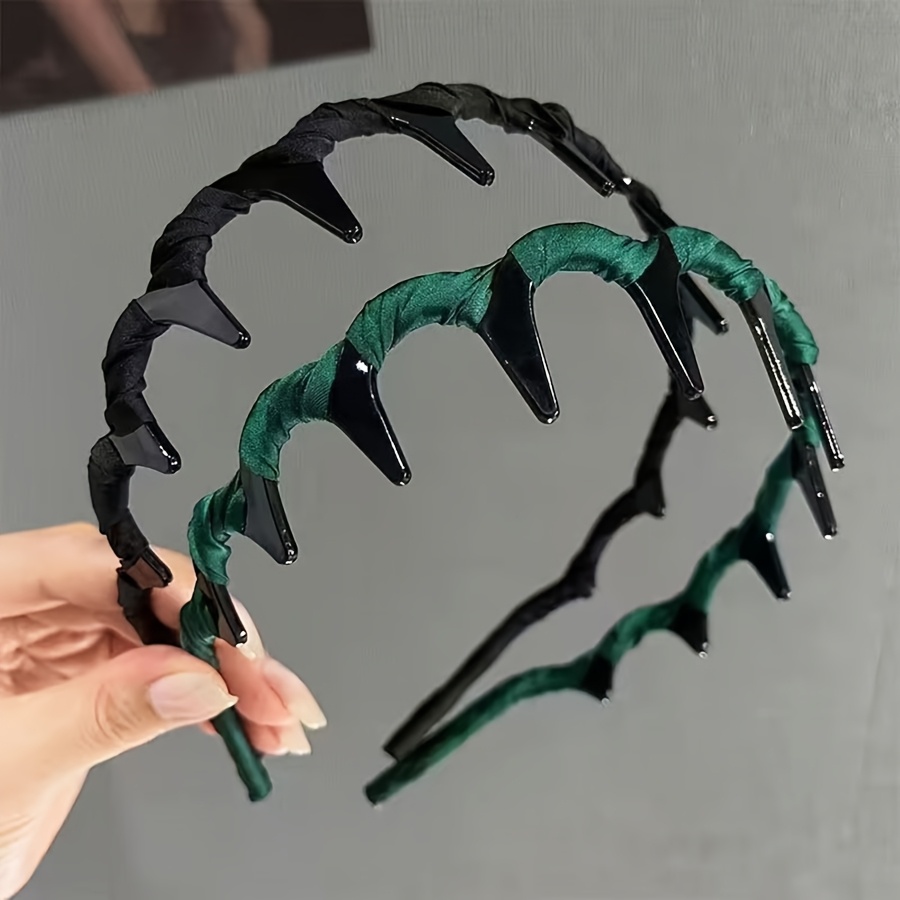 TEMU Fascia per capelli con antiscivolo, elastico per capelli -strozzamento, per acconciature , , corona , grandi, per donna, Natale