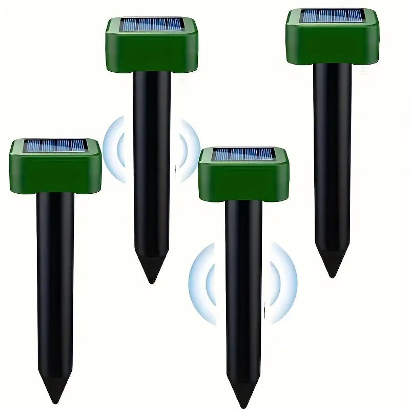 1 4 pack solar ultrasonic animal repellent cat raccoon skunk repellent outdoor with motion detection squirrel deer rabbit deterrent animal repeller for yard lawn garden details 0