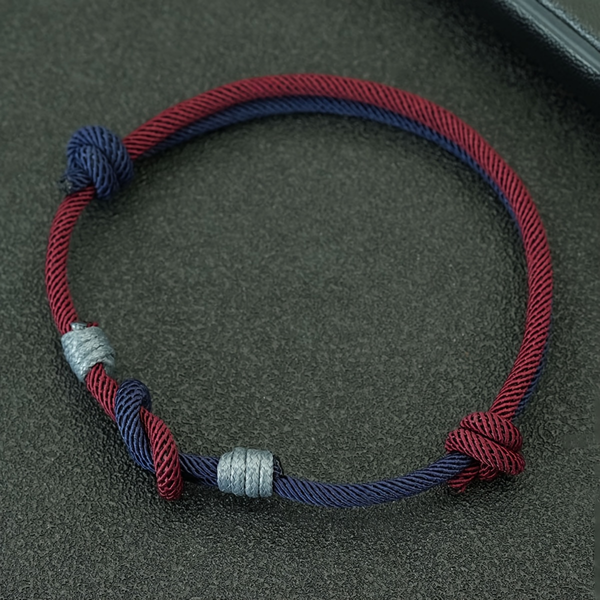 Men's Minimalist Braided Cord Bracelet, Handmade