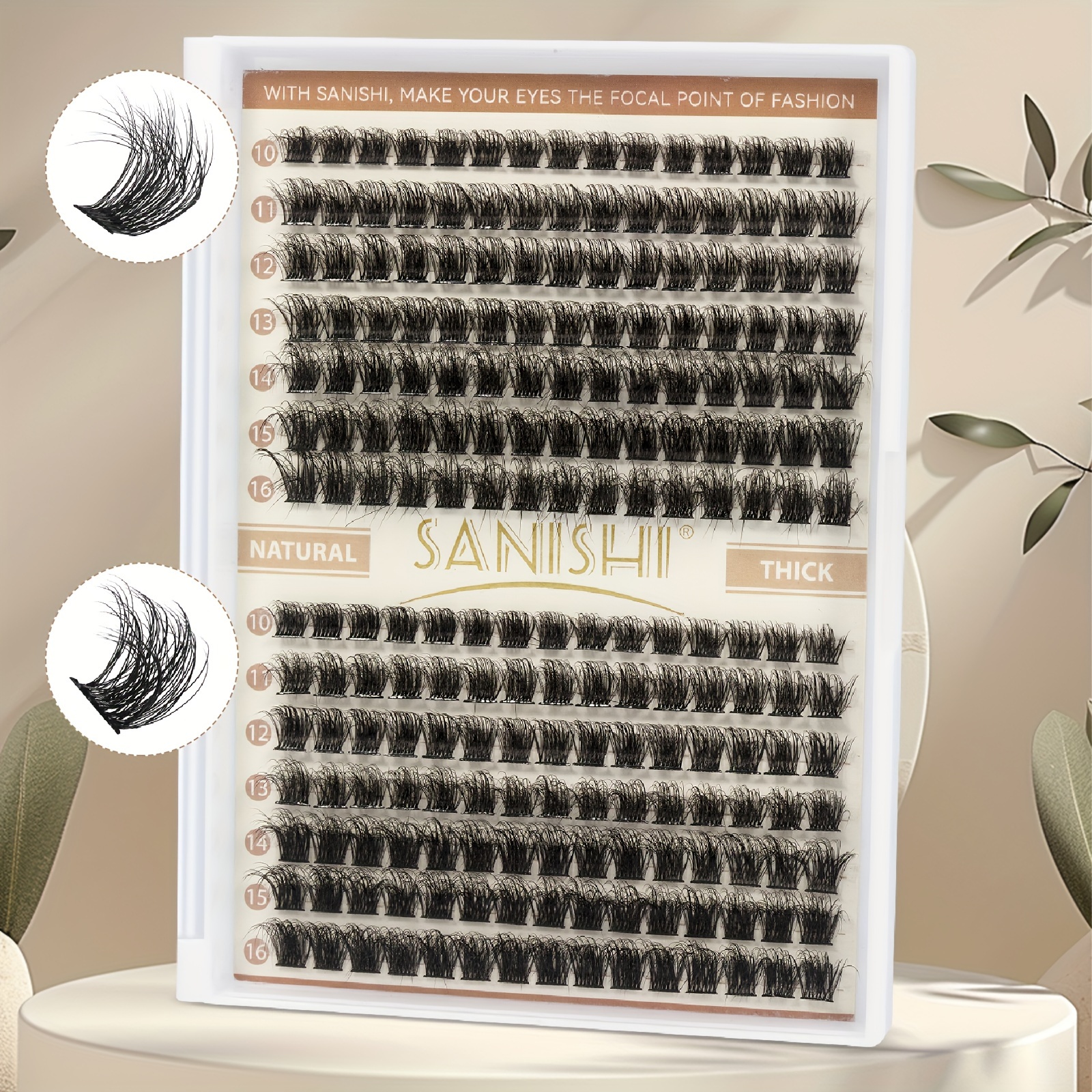 

Sanishi 5d Fluffy Volume Eyelash Extensions - 210pcs Mixed Lengths (10-16mm) Cluster Lashes, Diy Easy-to-apply & Reusable For Beginners
