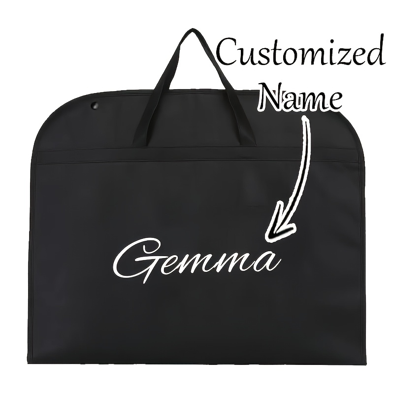 TEMU Customizable Name Clothing Storage Bag, Personalized Diy Letter Garment Protector, Suitable For Suit And Formal Wear Storage