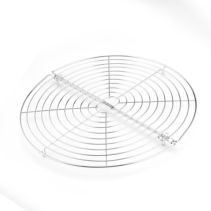 1pc Round Foldable Cake Cooling Rack, Barbecue Net, Grill Net, Oil Filter Grid, Bread Rack, Baking Tools