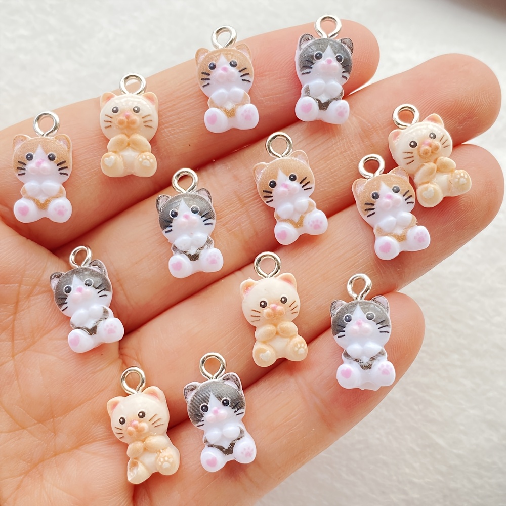 

12/30pcs Of Vibrant Resin Cute Mini Pendants - Stylish Charms Suitable For Making Earrings, Bracelets, And Keychains - Themed Supplies.