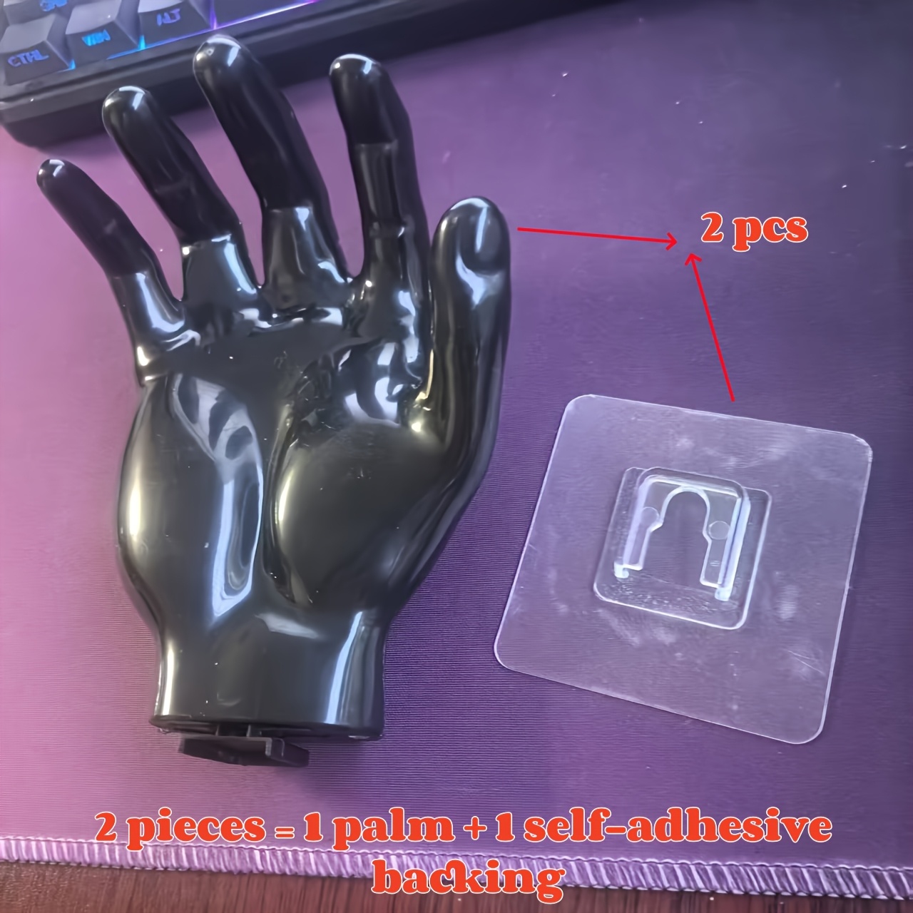 TEMU Set Of 1/2pcs Hand-shaped Soap Holders (1pc Palm And 1pc Adhesive-backed), Featuring Strong Adhesive Hooks For Wall Mounting; Ideal For Storing