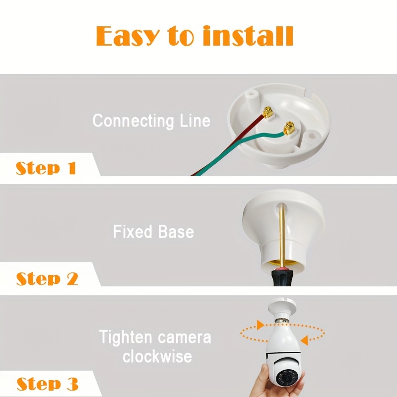   camera 360 panoramic   camera smart   e27 light bulb security camera night vision two way audio not including sd card need to purchase separately Product details 3