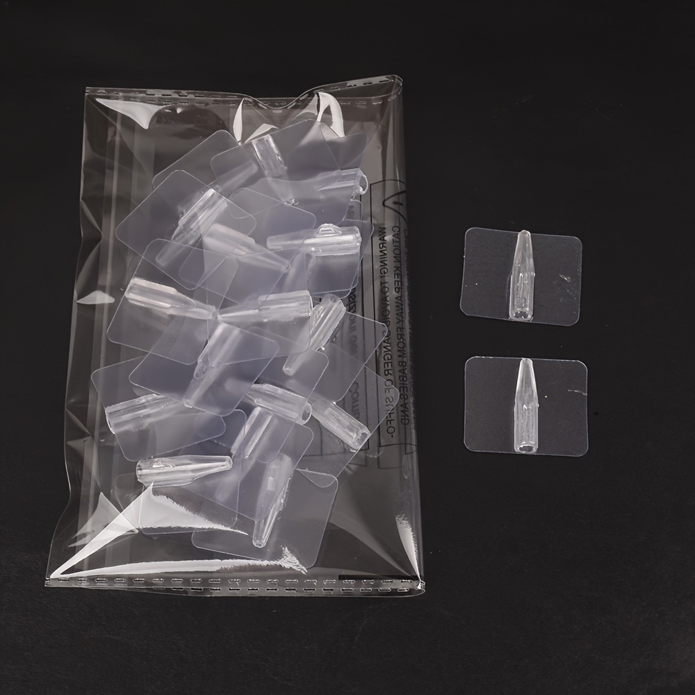 Image of 20pcs Clear Plastic Adhesive Stickers For Diy Bouquets & Floral Arrangements - Durable Fixing Solution For Flower Packaging, Snacks & Beverages - Essential Florist Supplies, Flower Stickers