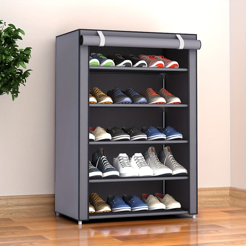 

Easy-assemble Stainless Steel Shoe Cabinet - Dustproof, Multi-tier Storage For Home & Dorm