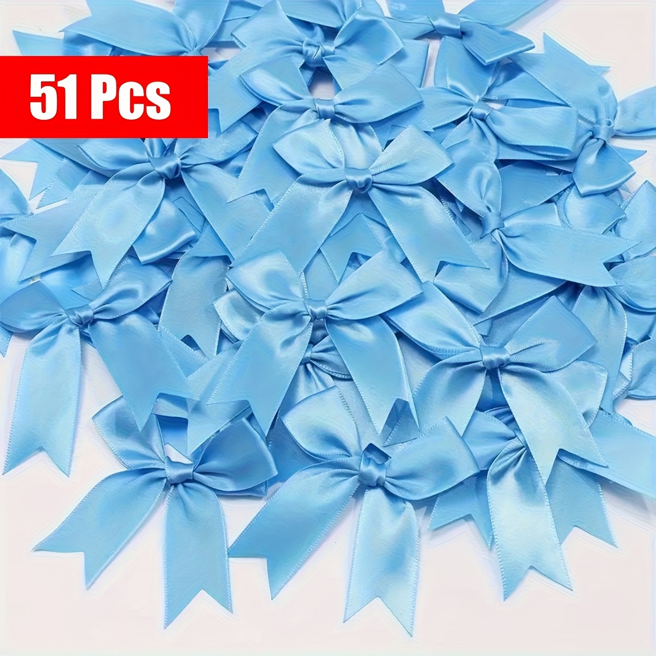 TEMU Daxi Events 51pcs Vibrant Colorful Ribbon Bow - Beautiful Circular Gift Bag Packaging, Handicrafts, Birthday And Wedding Decorations, Polyester