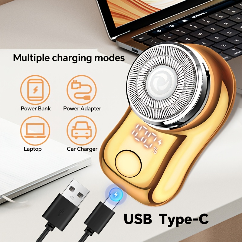 Men's Electric Shaver with USB Charging and Digital Display