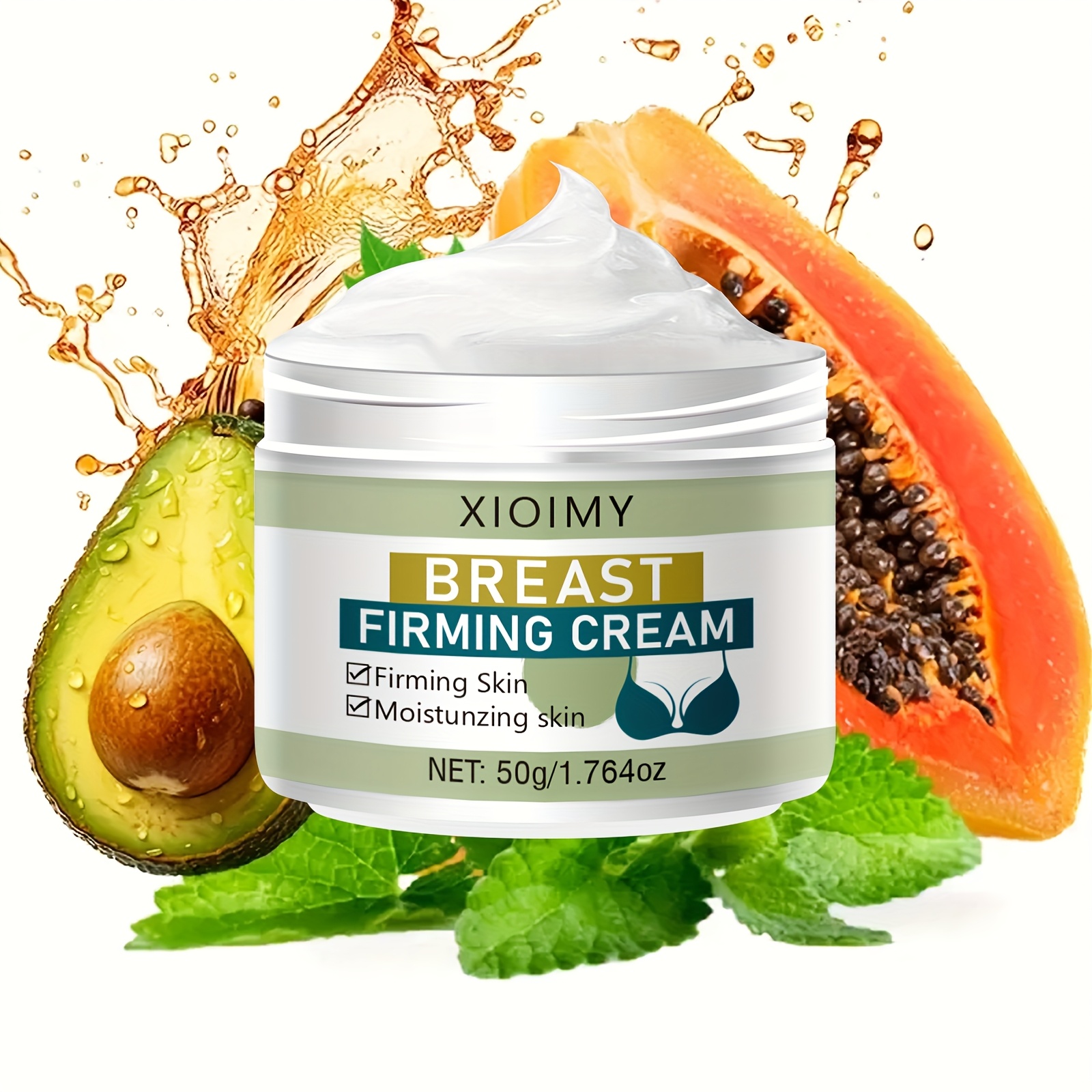 كريم شد الصدر للنساء من xioimy 50 جرام - تركيبة الكولاجين، حمض الهيالورونيك، فيتامين e ومستخلص البابايا - لون البيج  ، جل رفع وتثبيت الصدر لجميع أنواع البشرة، كريم مرطب ومشد للصدر تفاصيل المنتج 5