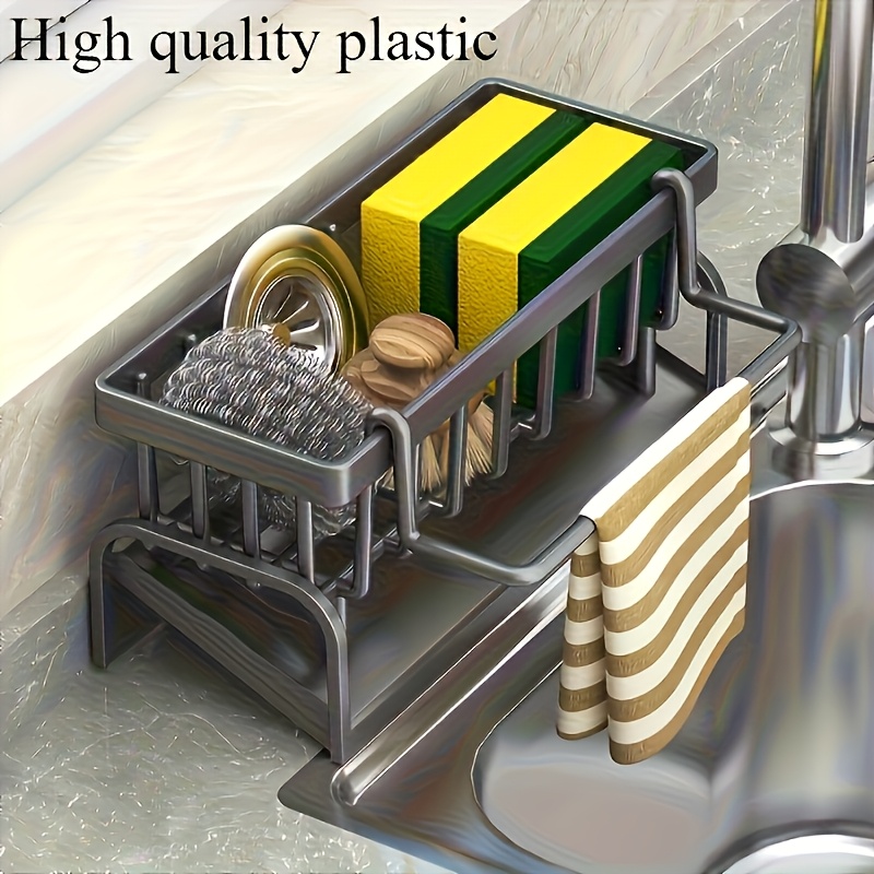 1 Set of Versatile Dish Cloth And Sponge Holder Made from PP Material - Compact, Long-Lasting, Easy to Clean, Designed to Mount on Faucets - Ideal for Organizing And Storing in Kitchens And Bathrooms