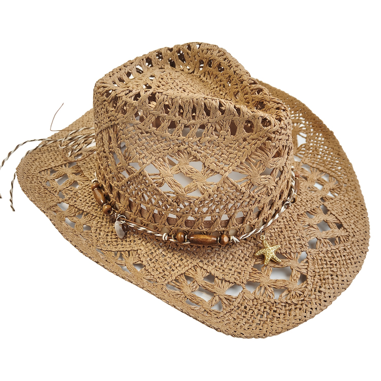Handmade Straw Cowboy Hat For Men & Women - Western Sun Hat  display picture 2