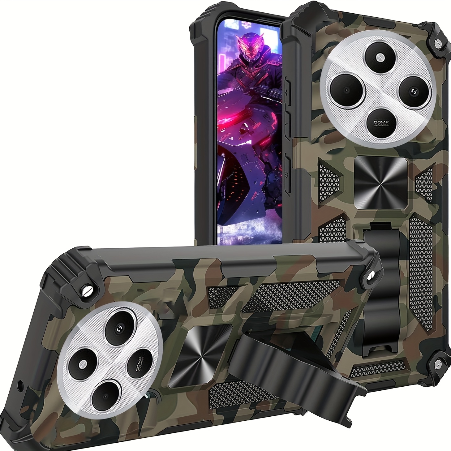 Compatible With The Redmi 14c 4g Phone Case, This Camouflage Design Case Features A Built-in Stand And Heavy-duty…: retailer-supplied image