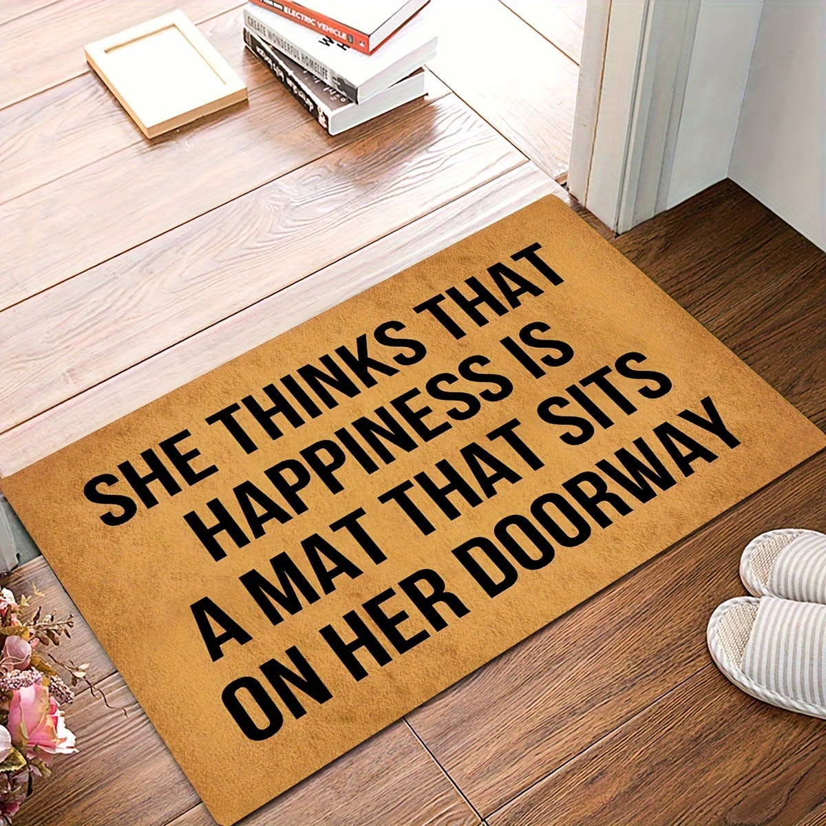 

Funny Doormat She That A Mat That Sits On Her Doorway Non-slip Outdoor/indoor Rubber Door Mats For Front Door/garden/kitchen/bedroom 23.6" X 15.7