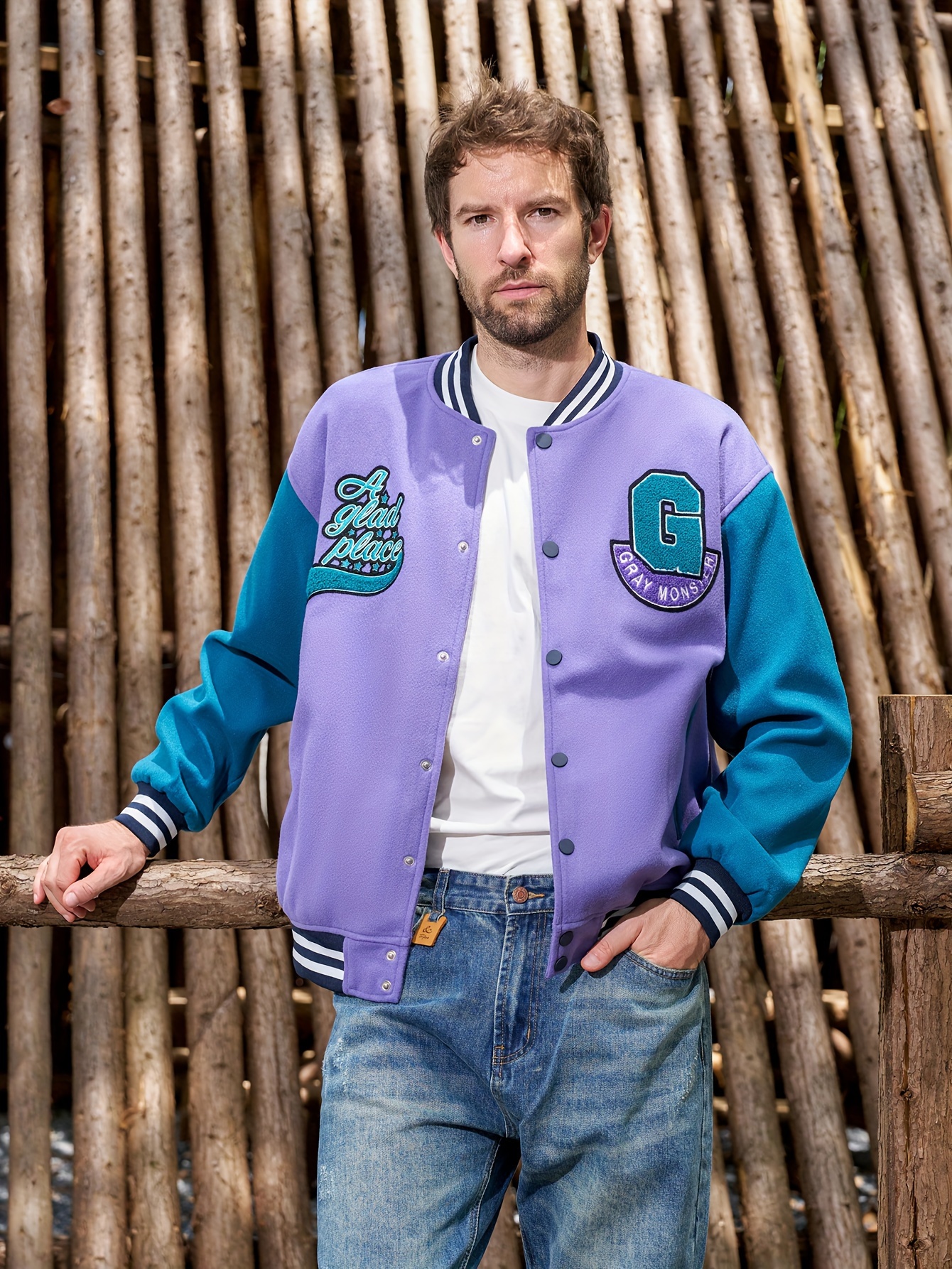 【BAON】Lumti color matching collar quilted varsity jumper LJ VARSITY JACKET – www.lifesjourneyclothing.com