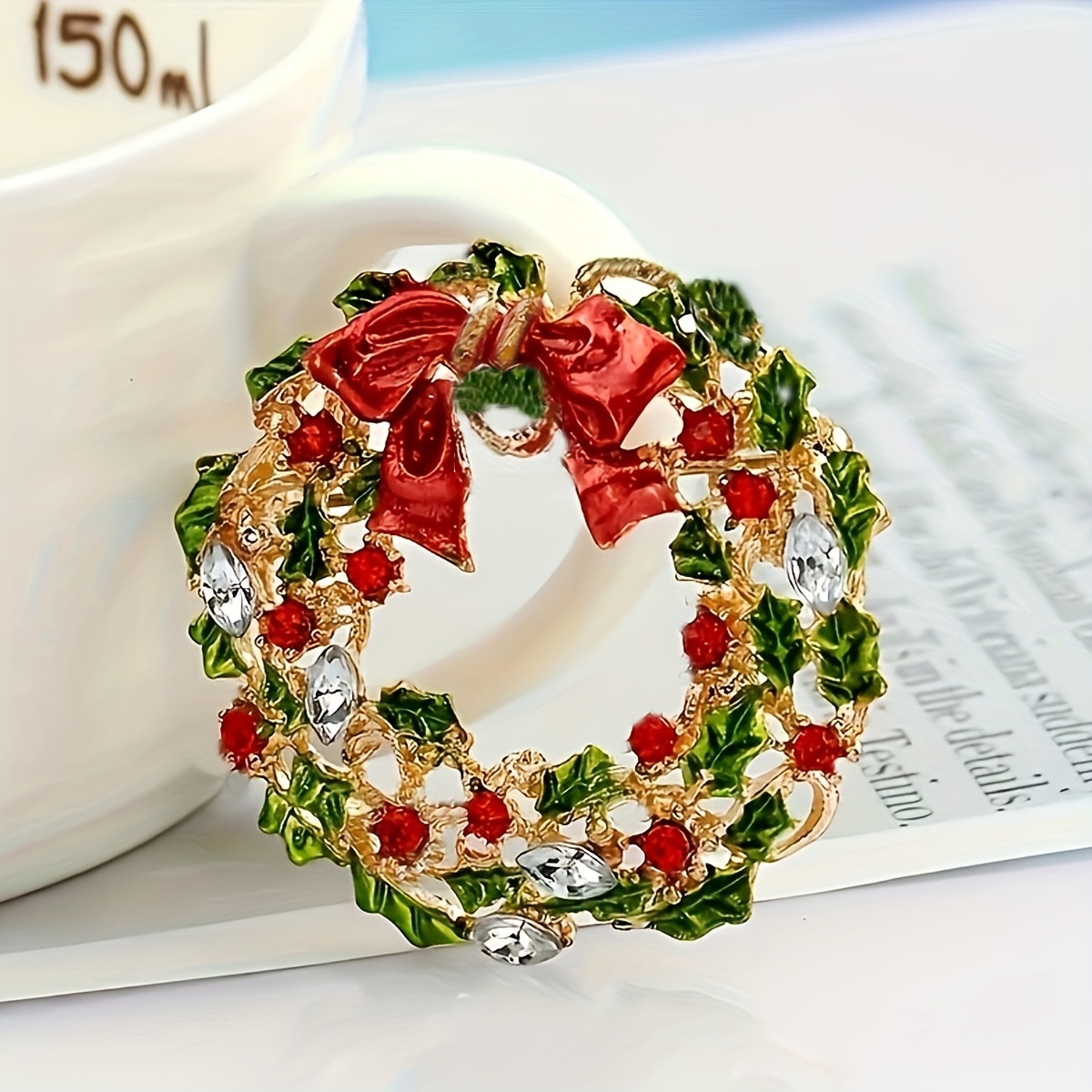 

Creative Colorful Christmas Brooch Pin Exquisite Ornaments Jewelry For Women Christmas Gift