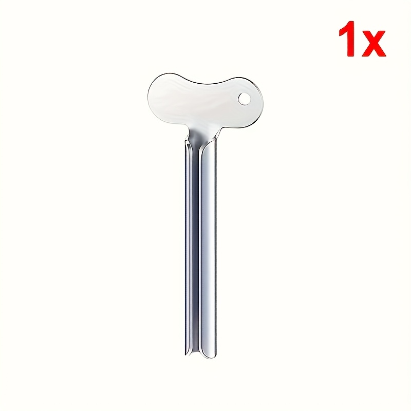 TEMU 5x10mm Stainless Steel Toothpaste Extruder - 304 Rust-proof Manual Tube Squeezer For Facial Cleansers, Hair Coloring & Professional Bathroom